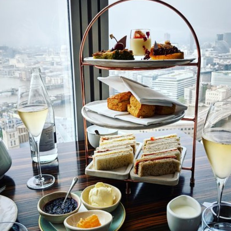Afternoon Tea for Four with City Skyline View from the Shard 