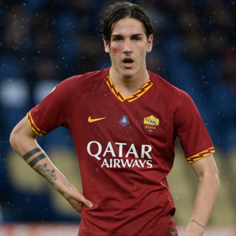 Zaniolo Official AS Roma Signed Match Shirt, 2019/20
