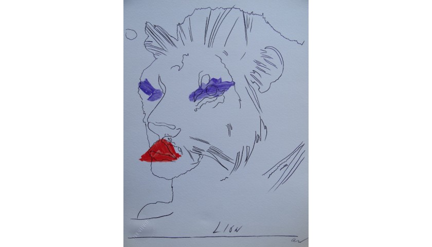 Andy Warhol "Lion" - Signed