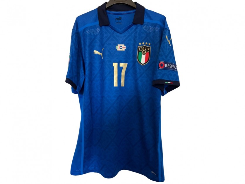 Immobile's Match Shirt, Italy vs England 2021 - CharityStars