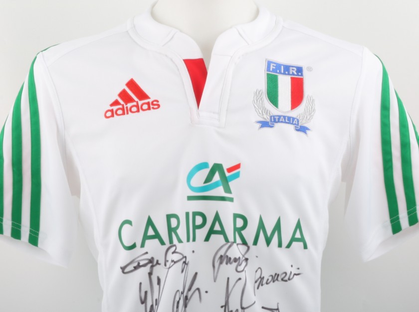 Italy Rugby Match Shirt - Signed by the Squad