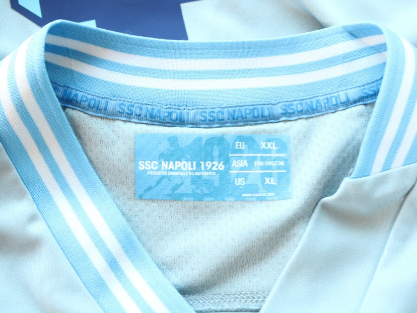 The kingdom of Napoli イザイア52ライトブルー ストライプ R - De Sanctis' Napoli Signed Unwashed Shirt, 2012/13 - CharityStars