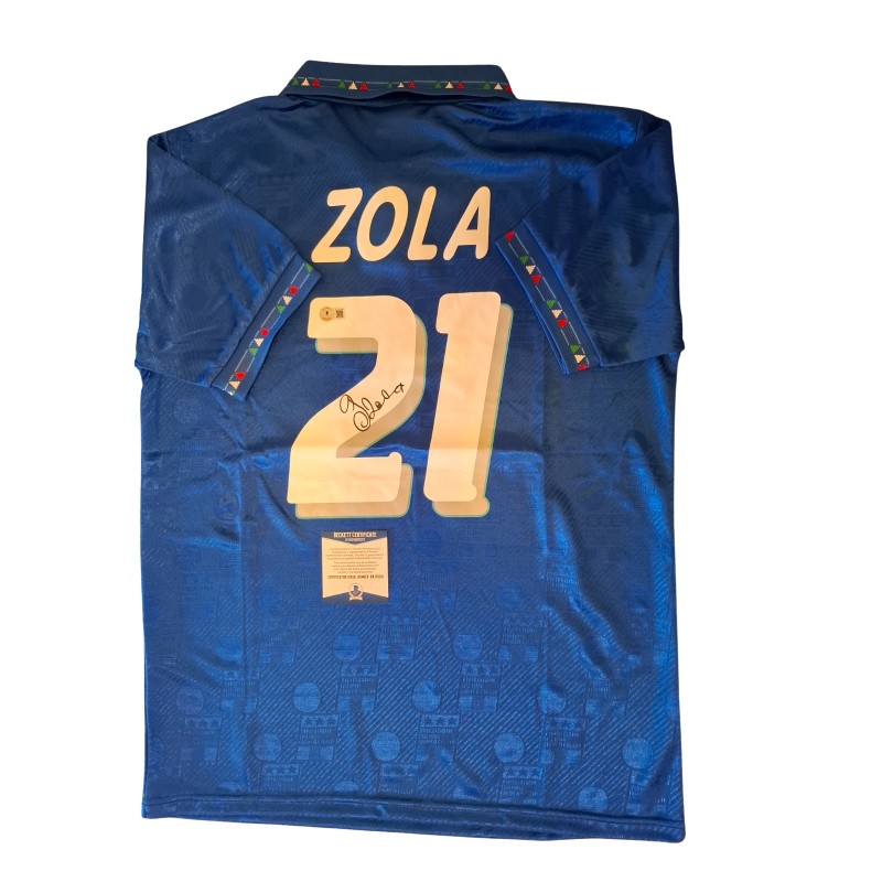 Gianfranco Zola's Italy 1994 Signed Home Shirt