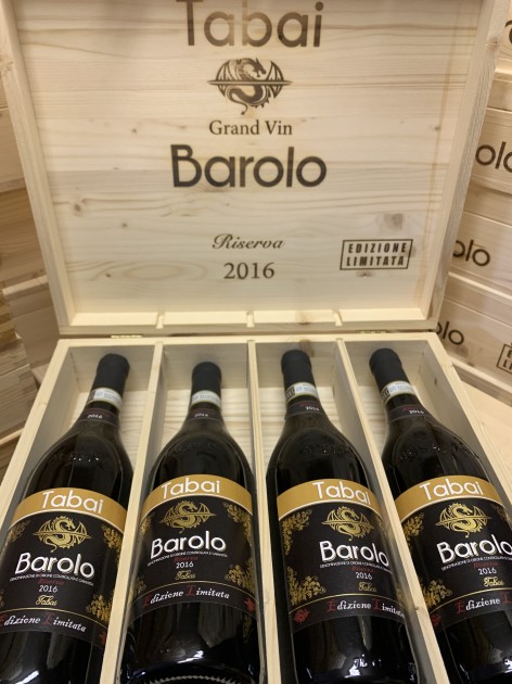 Box 4 Bottles Barolo Vintage Riserva 2016 Tabai Limited Edition