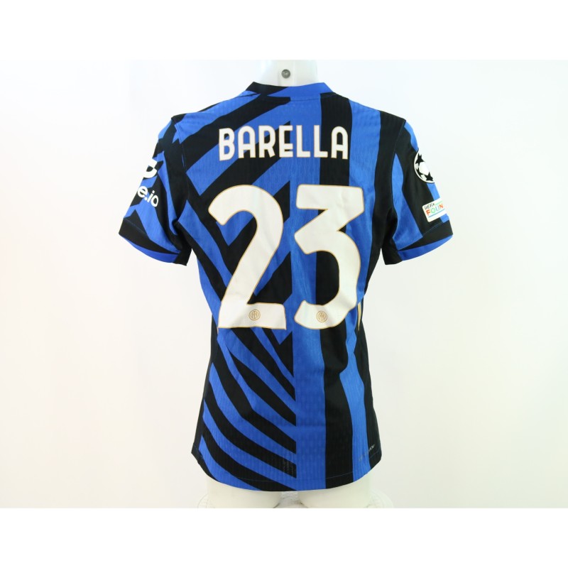 Barella's Inter Match-Issued Shirt, UCL 2024/25