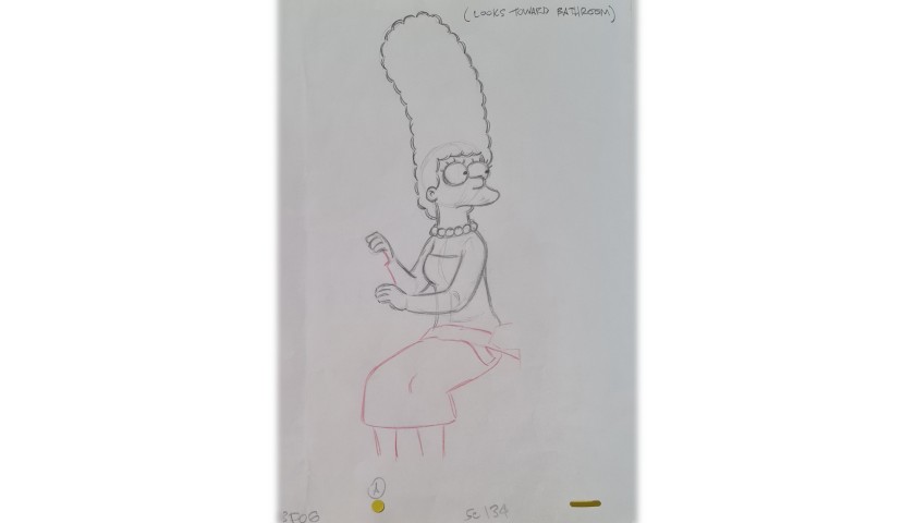 The Simpsons - Original Drawing of Marge Simpson