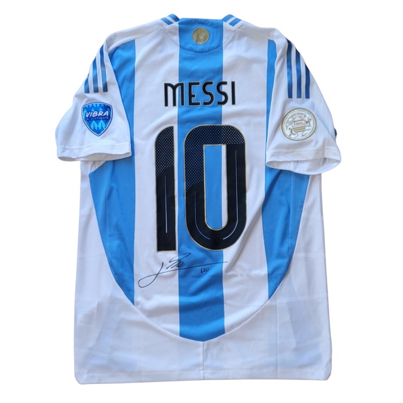 Maglia Messi preparata, Argentina vs Colombia 2024 - Autografata