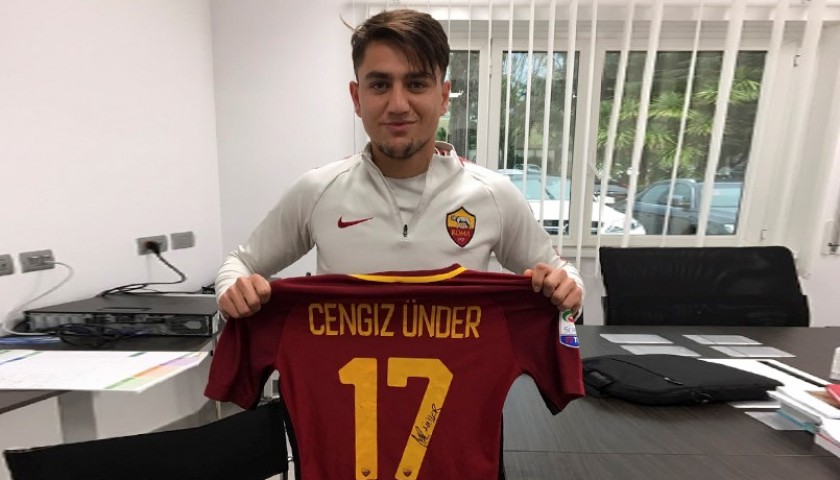 Cengiz Ünder's Signed Match-Worn Udinese-Roma Shirt