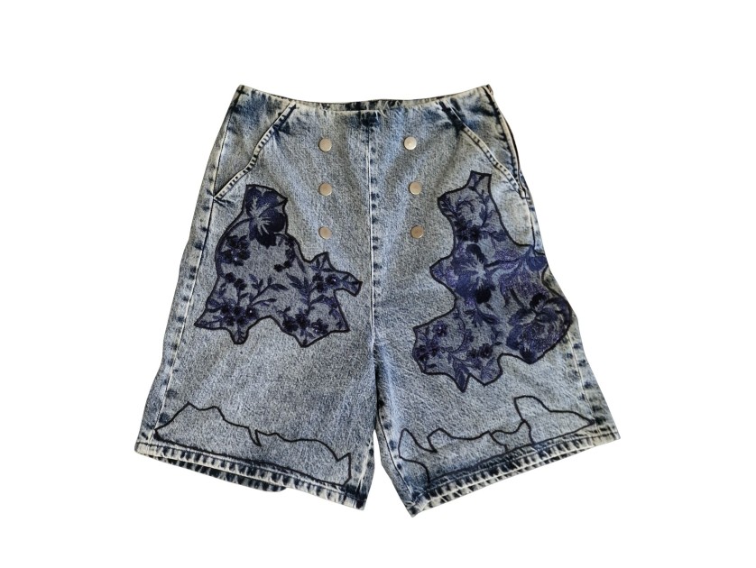 Antonio Marras – Denim Marbled Shorts