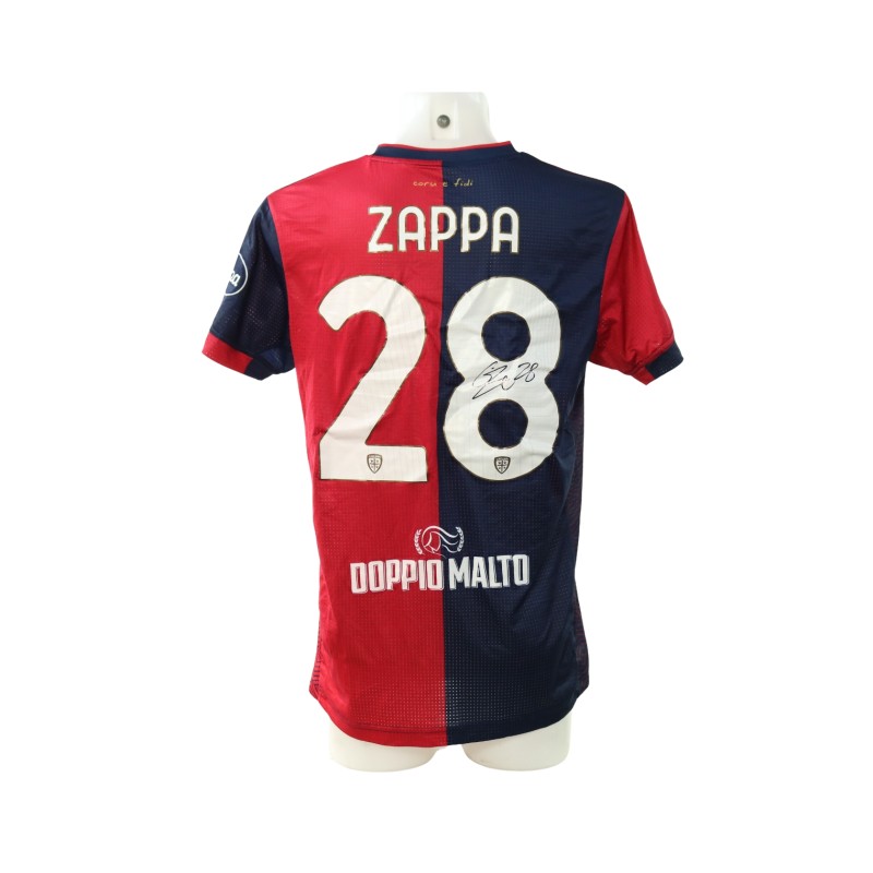 Zappa's Signed Unwashed Shirt, Cagliari vs Hellas Verona 2024