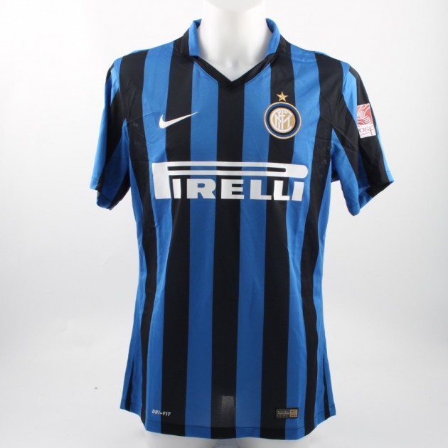 Match worn Murillo shirt, Inter-Udinese 23/04/2016 - special model UNWASHED