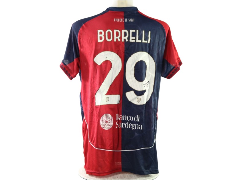 Borrelli's Signed Unwashed Shirt, Lazio vs Cagliari 2025