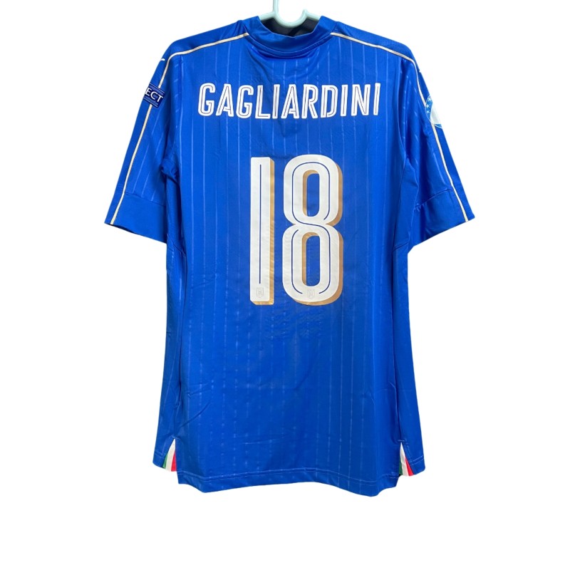 Gagliardini's Italy UEFA U-21 Euro 2017 Match Issued Shirt