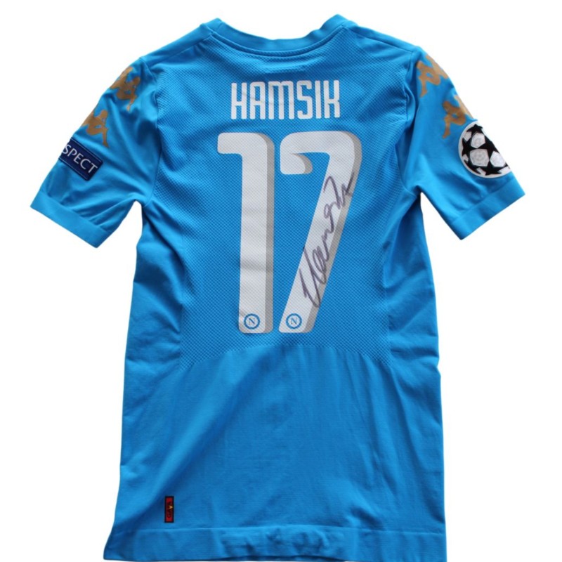 Hamsik's Napoli vs Besiktas Signed Match Issued shirt, Champions League 2016/17