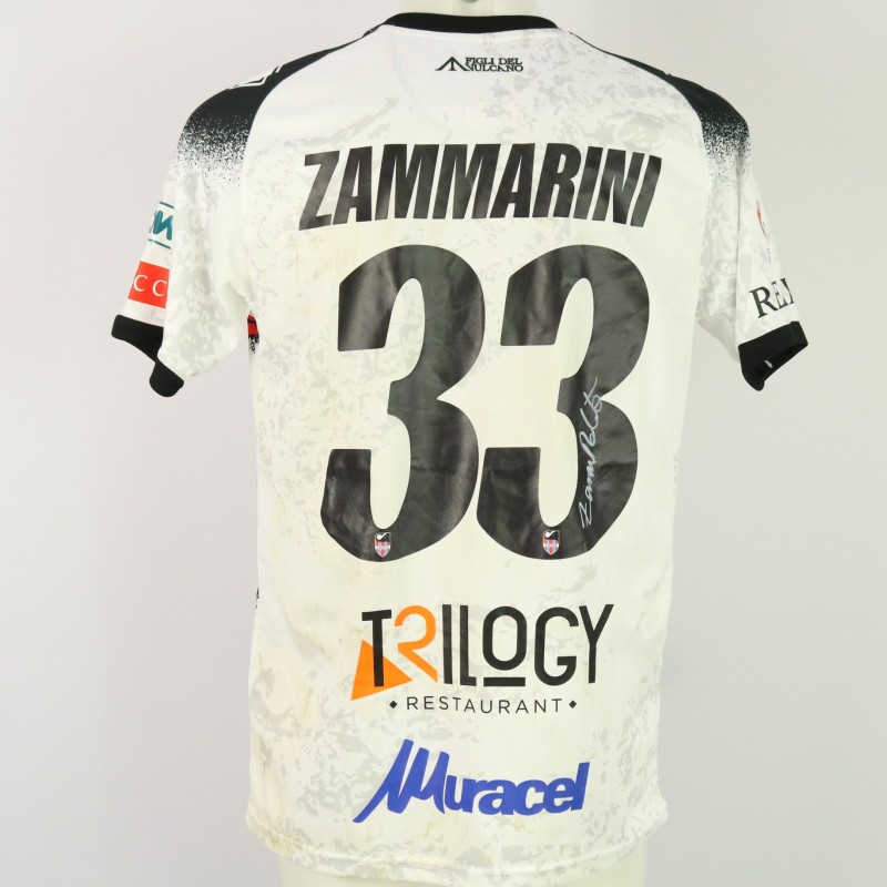 Zammarini's Unwashed Signed Shirt, Catania vs Audace Cerignola 2024