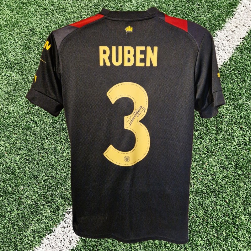 Ruben Dias Signed Manchester City 2022-23 Official Away Football Shirt COA