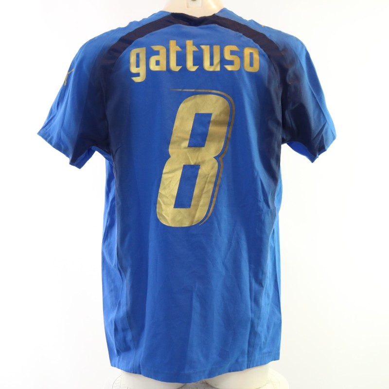 Maglia Indossata Gattuso Italia vs Francia, Qualificazioni EURO 2008 - Autografata