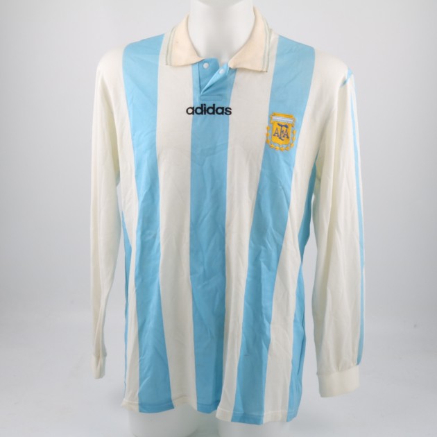 Match worn Caniggia Argentina shirt, 1994 friendly match
