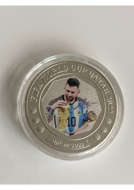 Lionel Messi World Cup Trophy Silver Plated Coin