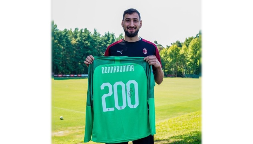 Donnarumma's Official Milan Signed Shirt, 200 Caps