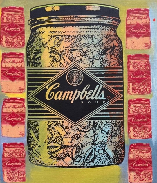 Campbell's Soup (Red-Green) by Steve Kaufman