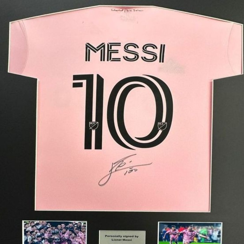 Messi's Inter Miami CF 2023  Signed and Framed Shirt
