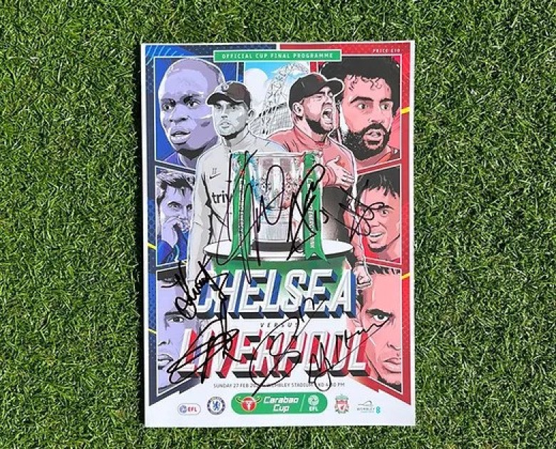 Liverpool Carabao Cup Final 2022 Multi Signed Programme