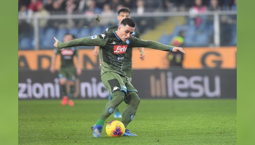Callejon's Match-Issued Signed Shirt, Verona-Napoli 2020, Special Patch