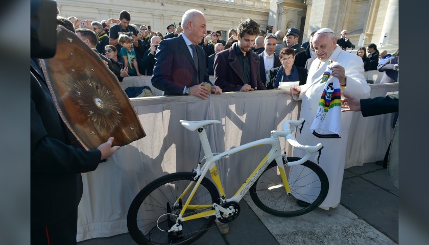Peter Sagan's Specialized Bike Donated to and Signed by Pope Francis 