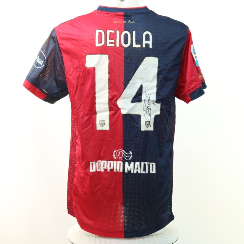 Maglia Deiola Unwashed, Cagliari vs Atalanta 2024 - Autografata