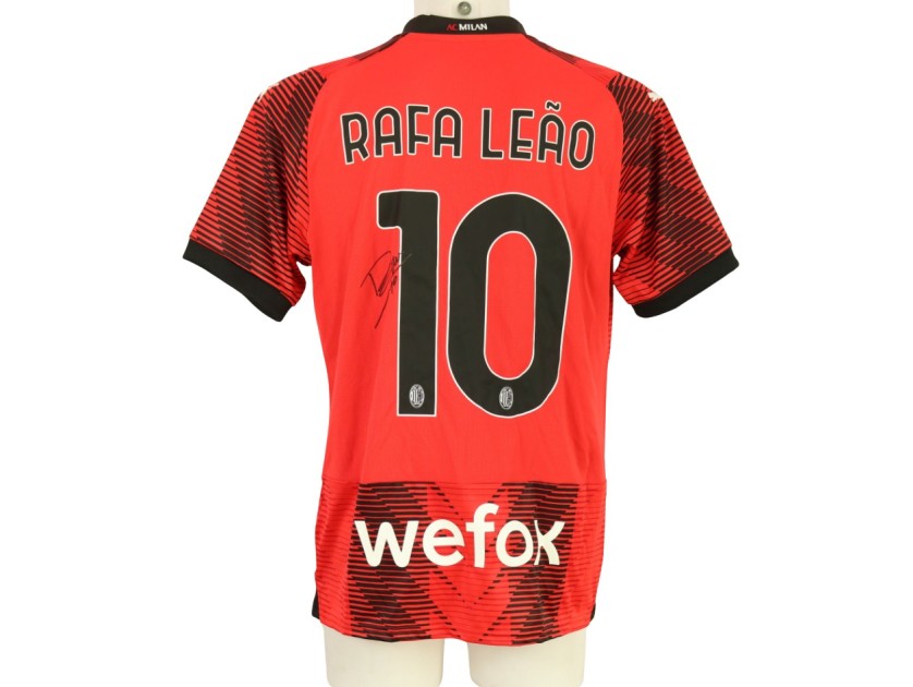 Maglia ufficiale Rafa Leao Milan, 2023/24 - Autografata