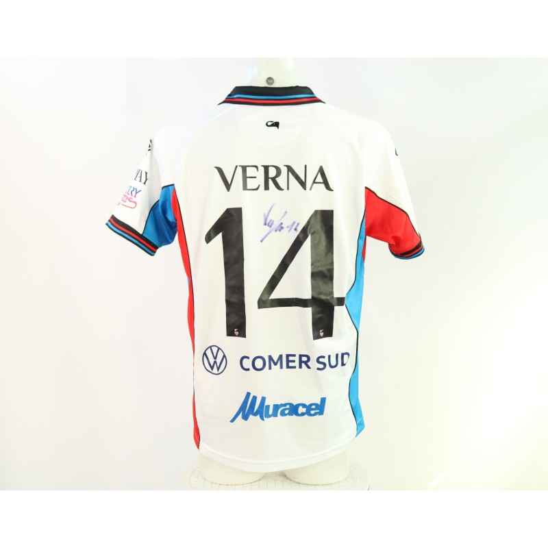 Verna's unwashed Signed Shirt, Avellino vs Catania 2024 