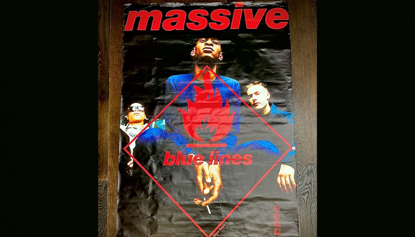Signed Massive Attack Blue Lines Poster