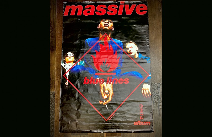 Signed Massive Attack Blue Lines Poster