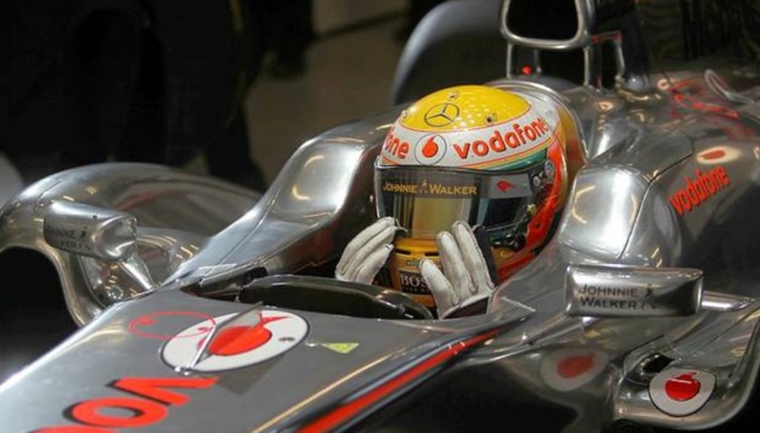 Lewis Hamilton's McLaren Mercedes Replica Signed Helmet