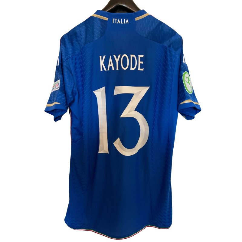 Kayode's Italy Match-Issued Shirt, Euro U-19 2023
