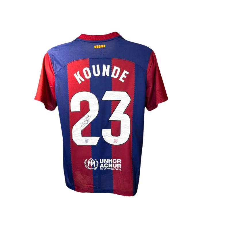 Jules Kounde's FC Barcelona 2023/24 Signed Replica Shirt