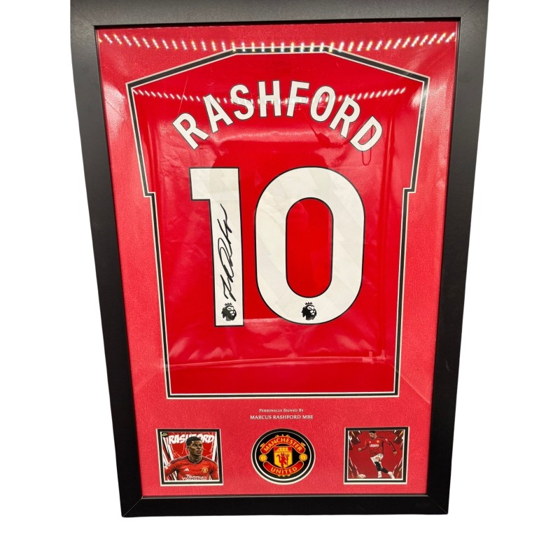 Marcus Rashford's Manchester United 2023/24 Signed and Framed Shirt