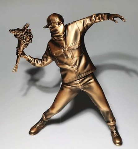 "Banksy - Flower Thrower" Sculpture - Medicom x Brandalism