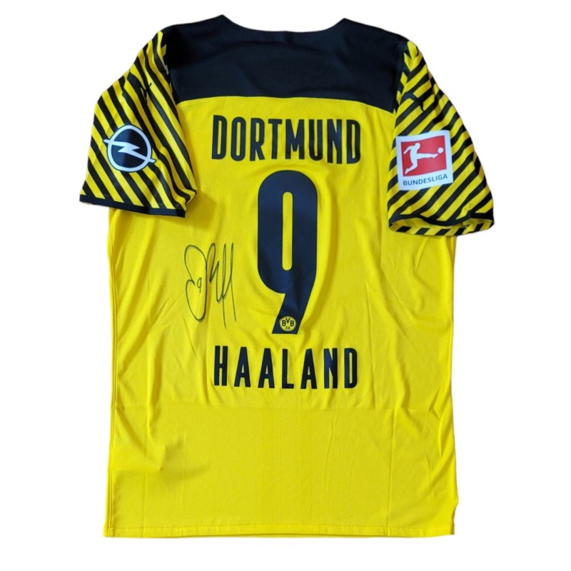 Haaland's Borussia Dortmund Signed Match Shirt, 2021/22