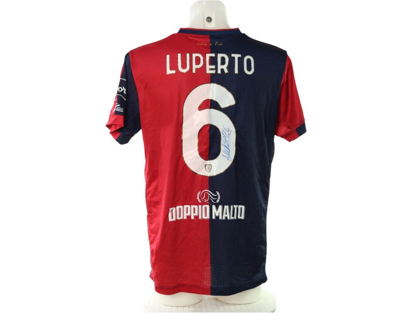 Luperto's Signed Unwashed Shirt, Cagliari vs Milan 2024