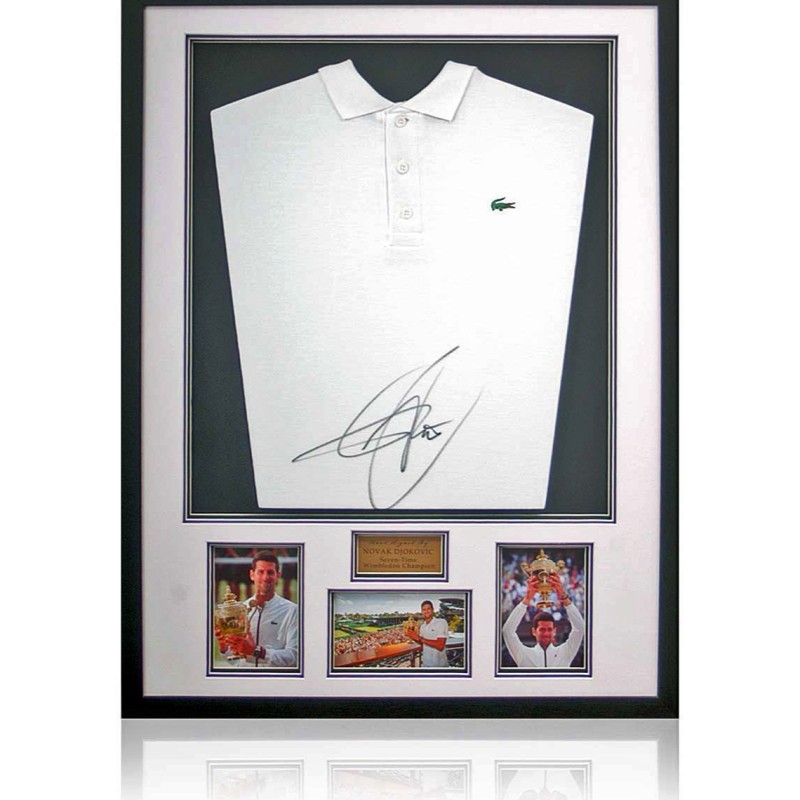 Novak Djokovic Signed Tennis Shirt Presentation 