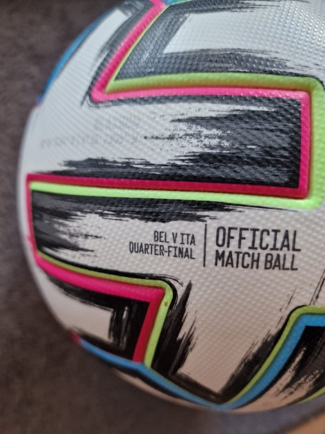 Pallone Match-Ball preparato Belgio vs Italia, Quarti di Finale Euro 2020