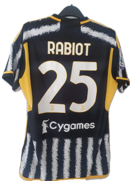 Maglia indossata Rabiot Juventus vs Sassuolo 2024