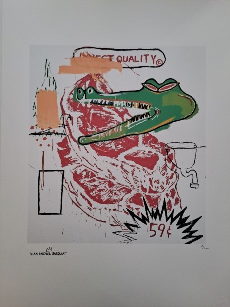 "Untitled (Collaboration #23)" Lithograph by Jean-Michel Basquiat and Andy Warhol