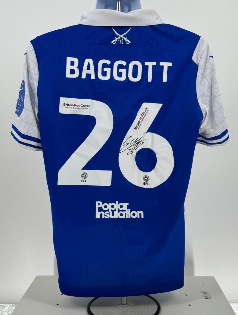 Elkan Baggott's Bristol Rovers EFL Sky Bet League One Signed Match Worn Shirt, vs Derby County