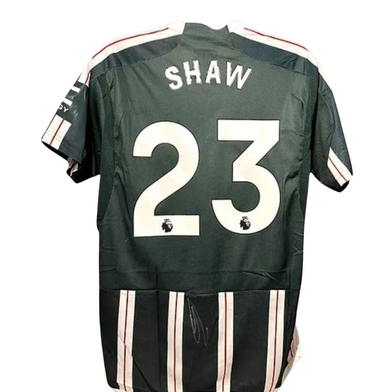 Luke Shaw's Manchester United 2023/24 Signed Replica Away Shirt