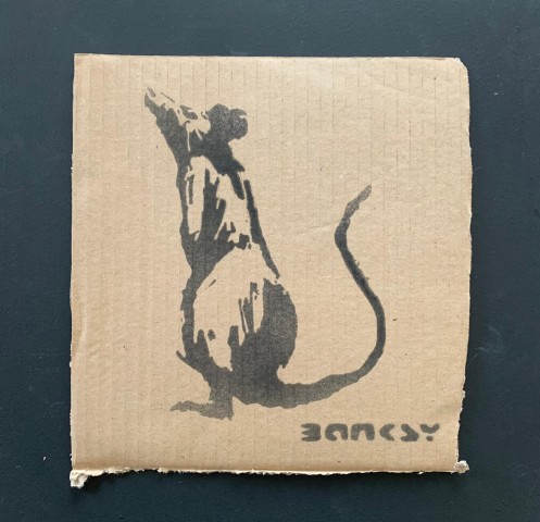 'Rat' Cardboard by Banksy - Dismaland Souvenir