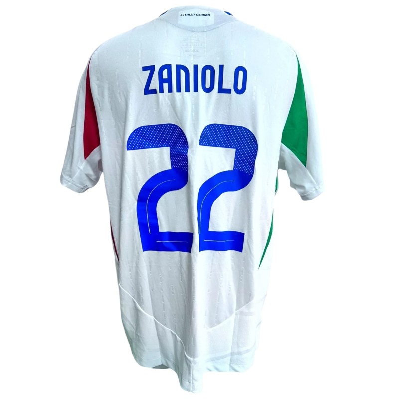 Zaniolo's Issued Shirt, Venezuela vs Italy 2024