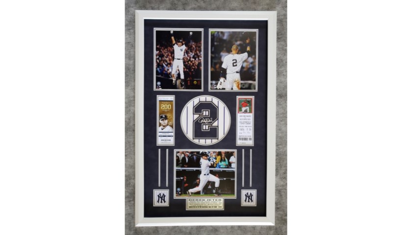 Derek Jeter NY Yankees Collage with Ticket Stubs 